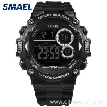 SMAEL Mens Sport Waterproof Watches LED Display Luminous